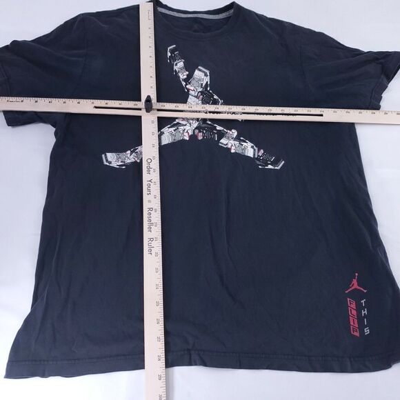 Nike Air Jordan Mens XL Flip This T Shirt Early 2000s Black Short Sleeve - Picture 6 of 8